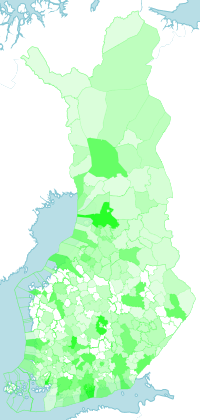  Rovaniemi 44 Oulu 512 Jyväskylä 274 Tampere 726 Turku 244 Pk.-seutu 1729  Muut kunnat 1501 Ulkomailla 21  Yhteensä 5051 jäsentä 